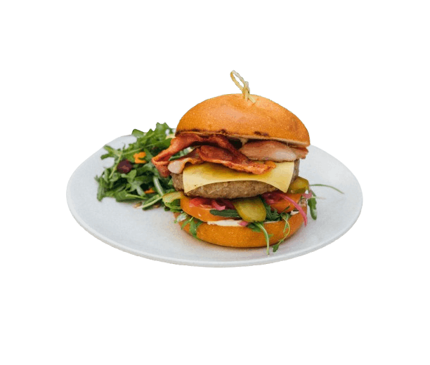 Angel Bay Beef, Bacon & Cheese Burger