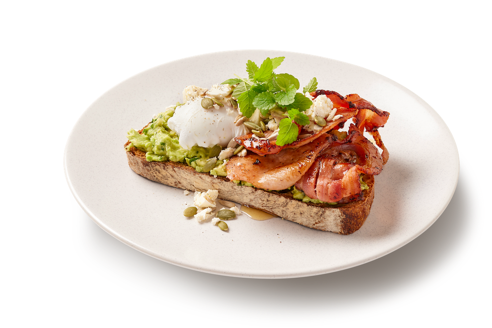 Avo Smash with Maple Bacon